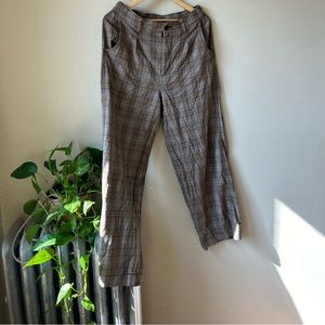 Madewell Plaid Wide Leg Pants
